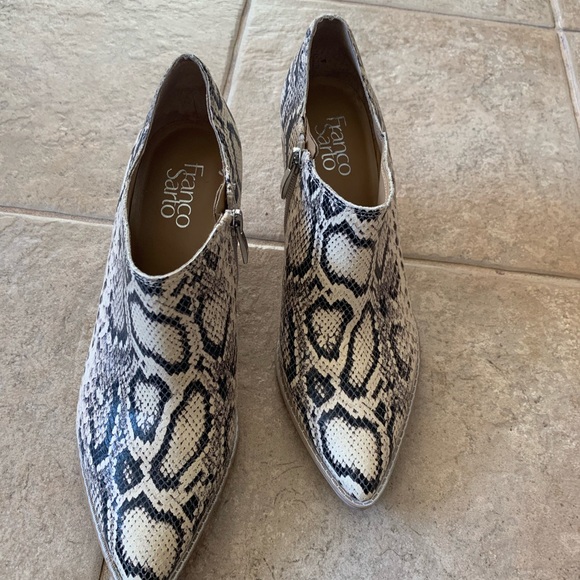 Franco Sarko Snake Skin Ankle Boots - Picture 3 of 3